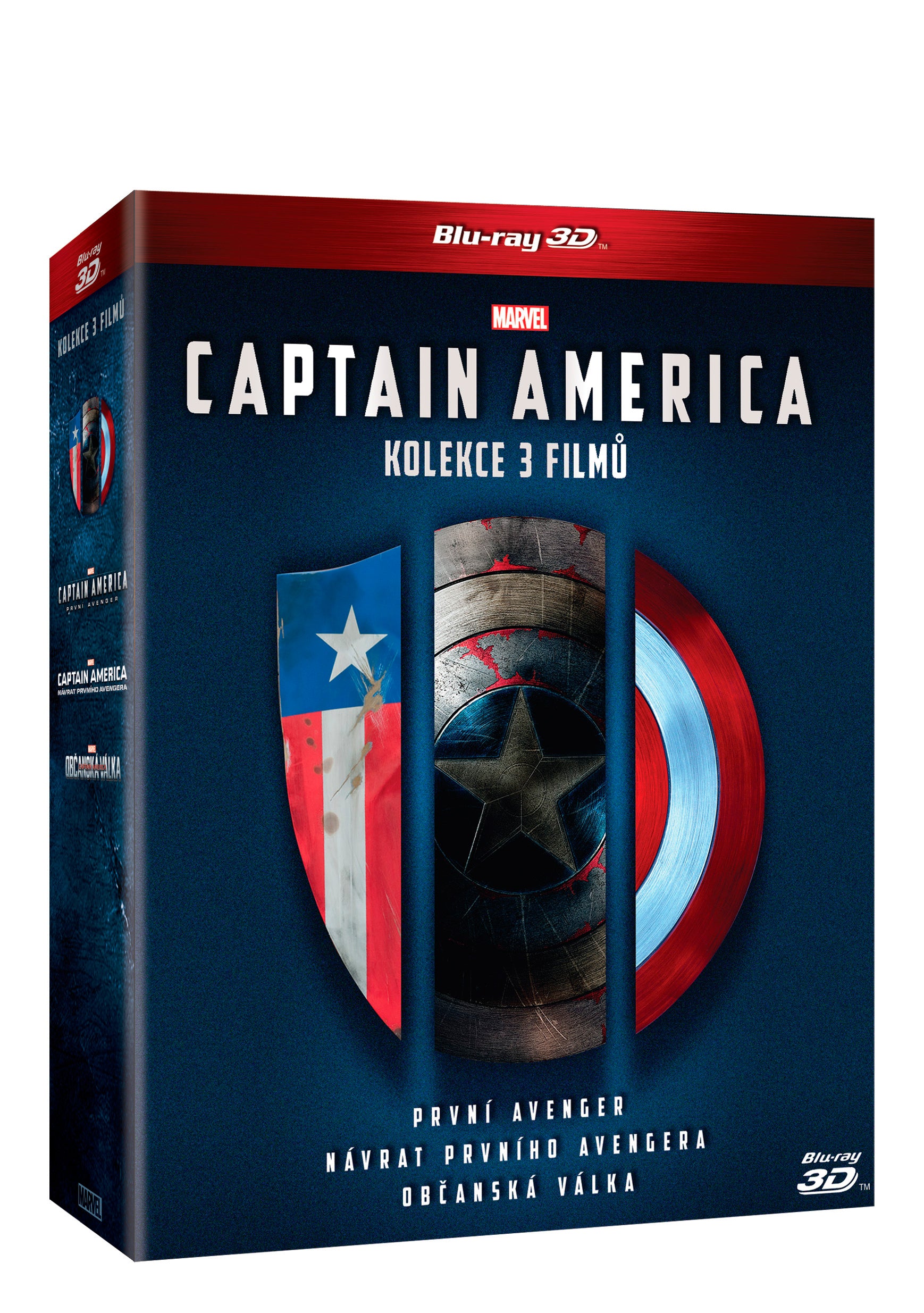 Captain America trilogie 1.-3. 6BD (3D+2D) / Captain America - Czech version