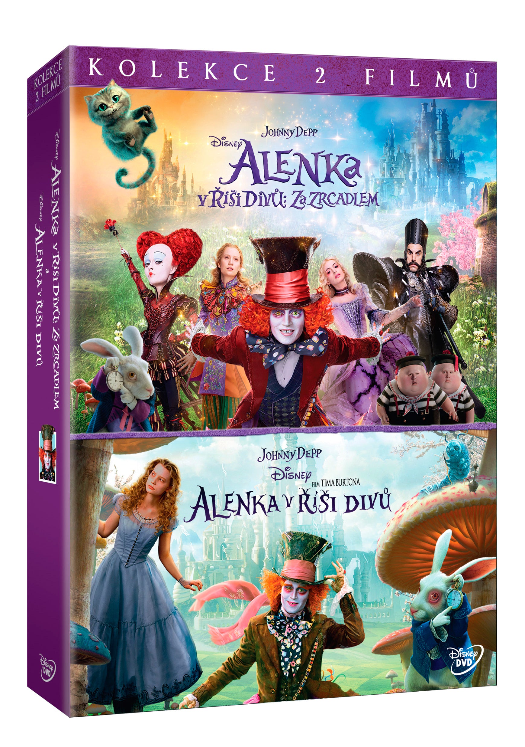 Alenka v risi divu kolekce 1.-2. 2DVD / Alice in Wonderland + Alice Through the Looking Glass