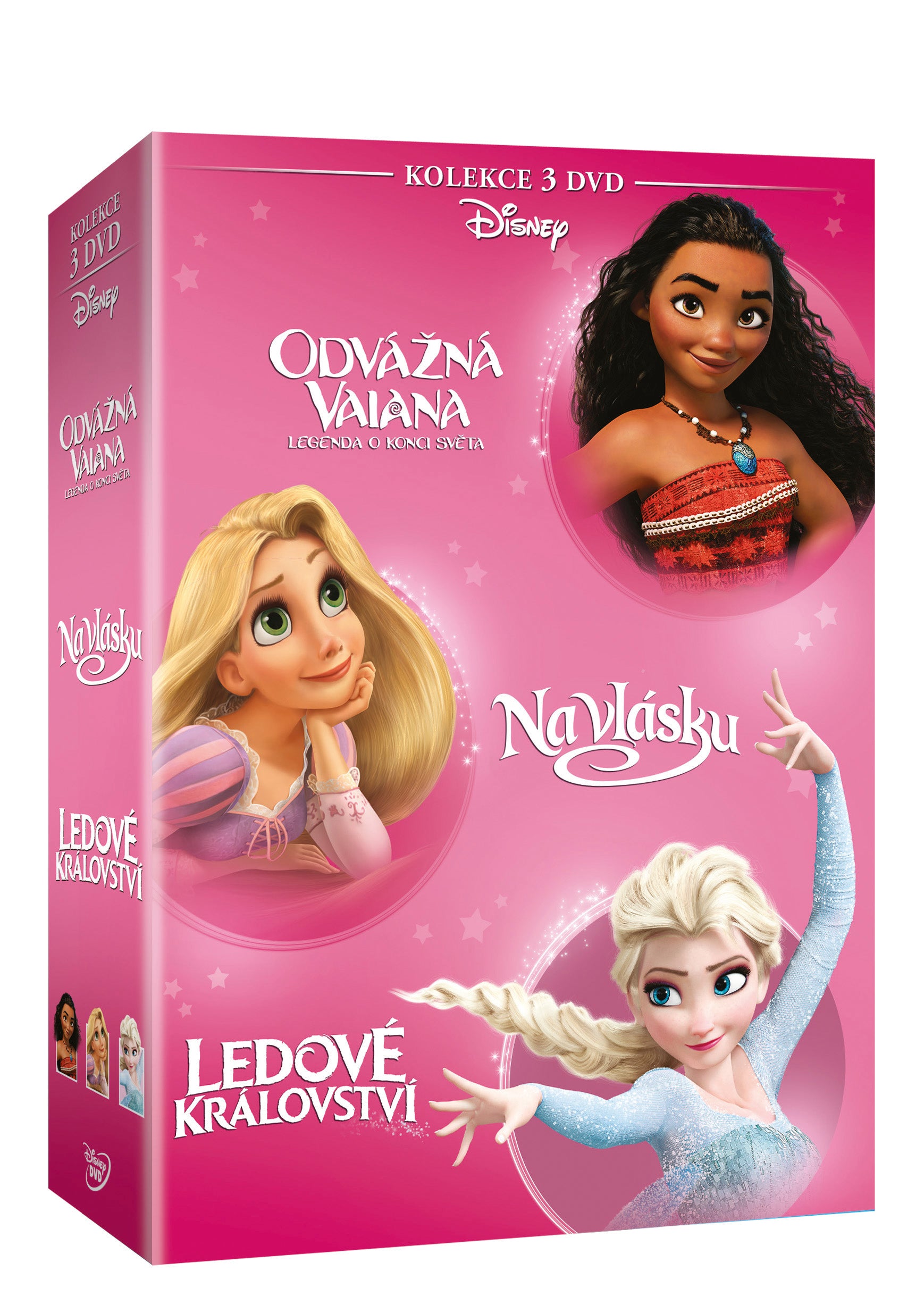 Odvazna Vaiana: Legenda o konci sveta + Na vlasku + Ledove kralovstvi kolekce 3DVD / Vaiana + Tangled + Frozen