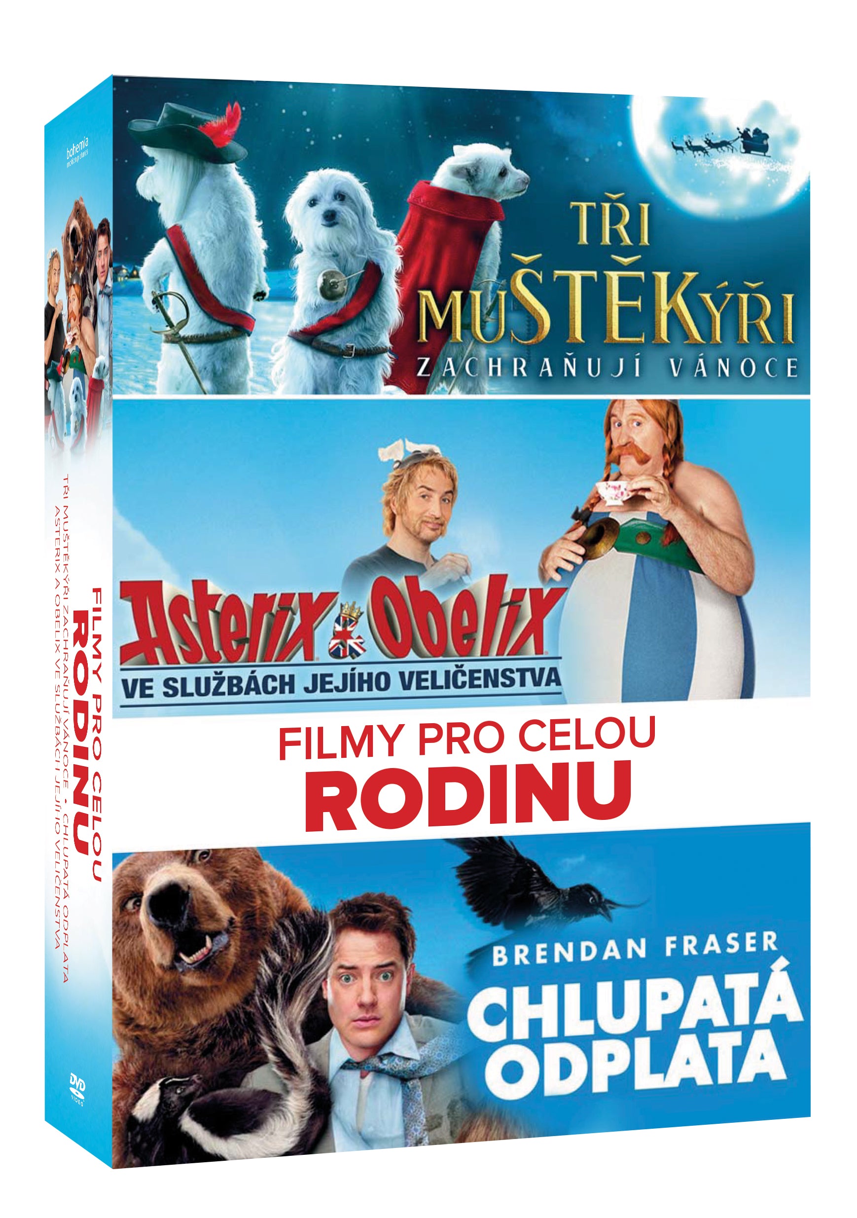 Filmy Pro Celou Rodinu Kolekce 3DVD (Tri MustĚKyri Zachranuji Vanoce, Asterix und Obelix: Ve sluz..... / Filmy Pro Celou Rodinu Kolekce