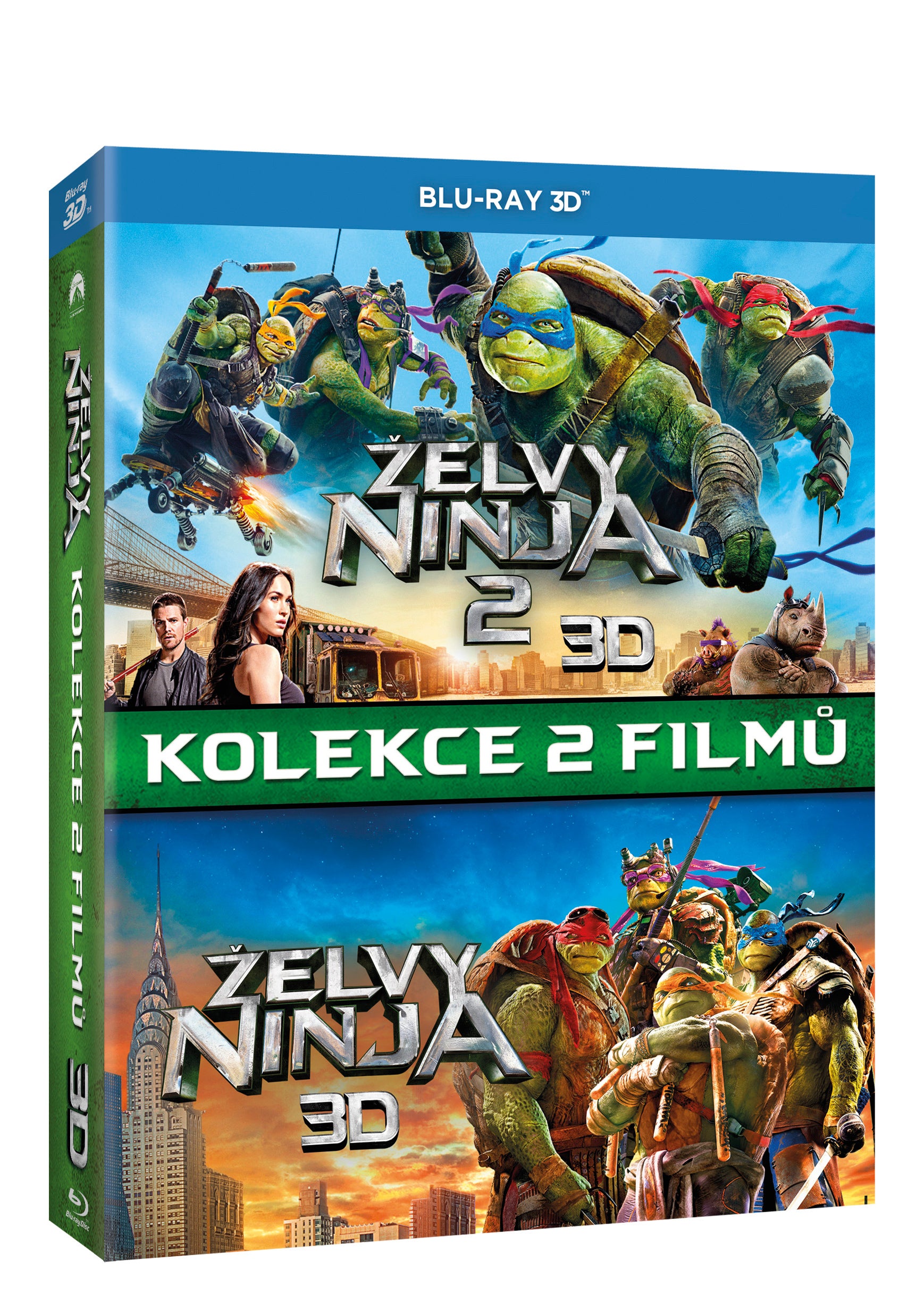 Zelvy Ninja kolekce 1-2 3BD (3D+2D) / Teenage Mutant Ninja Turtles Collection 1-2 - Czech version