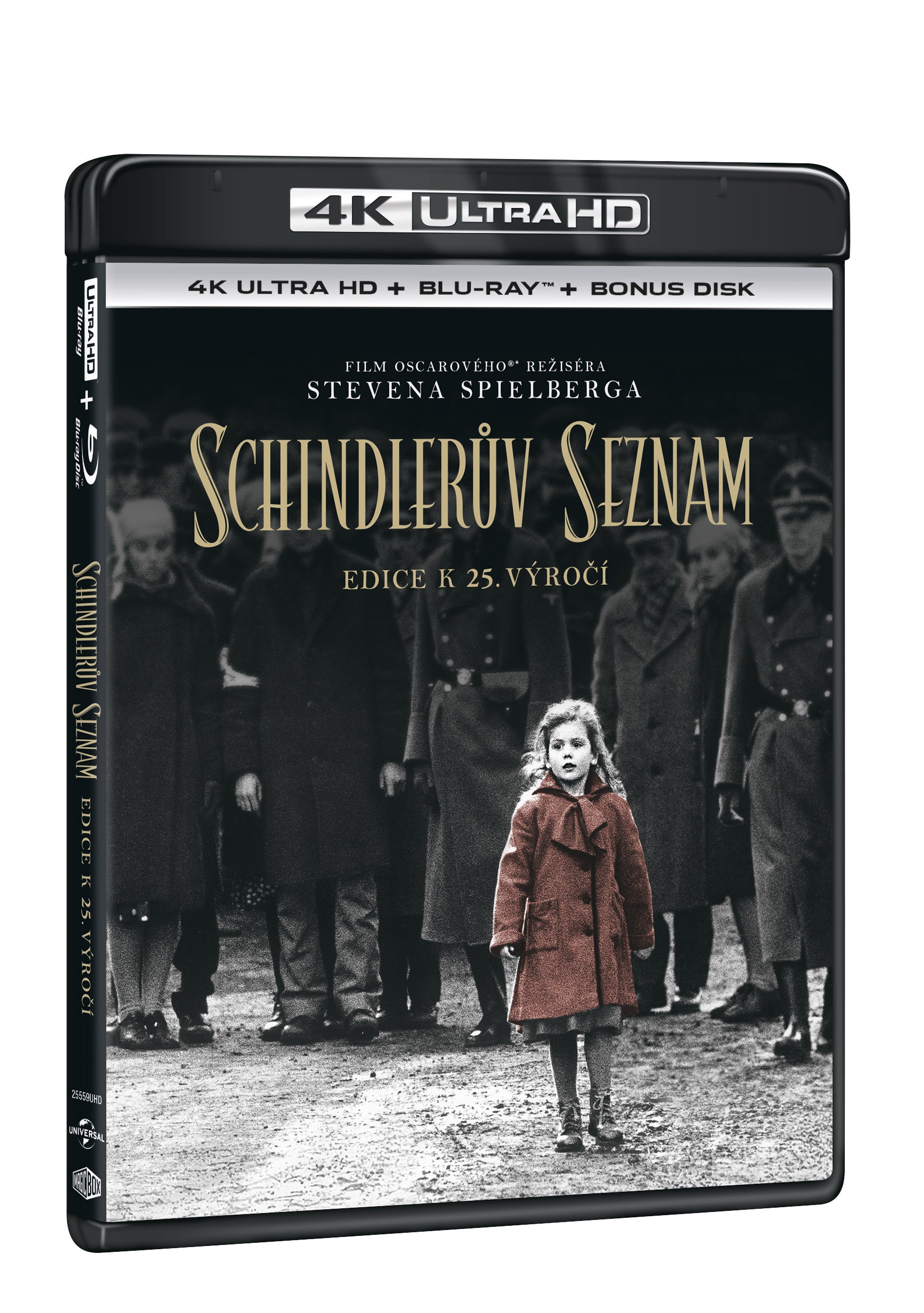 Schindleruv seznam vyrocni edice 25 let 3BD (UHD+BD+BD bonus disk) / Schindler’s List 25th Anniversary edition - Czech version