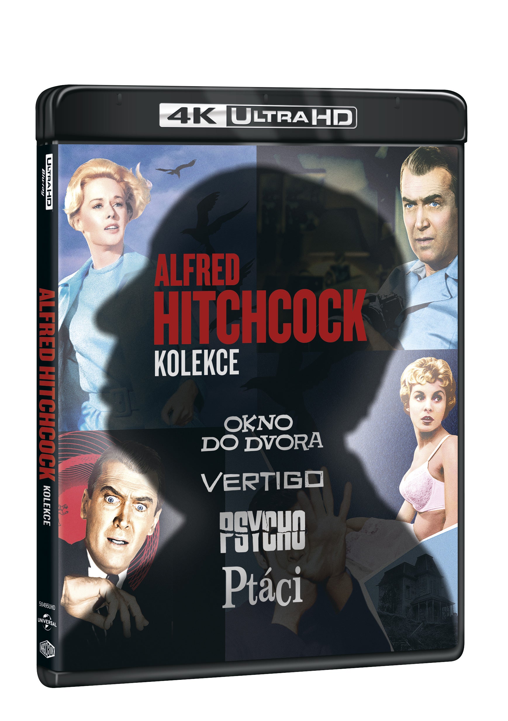 Alfred Hitchcock kolekce 4BD (UHD) / Alfred Hitchcock Collection (Rear Window/Psycho/Vertigo/Birds) - Czech version
