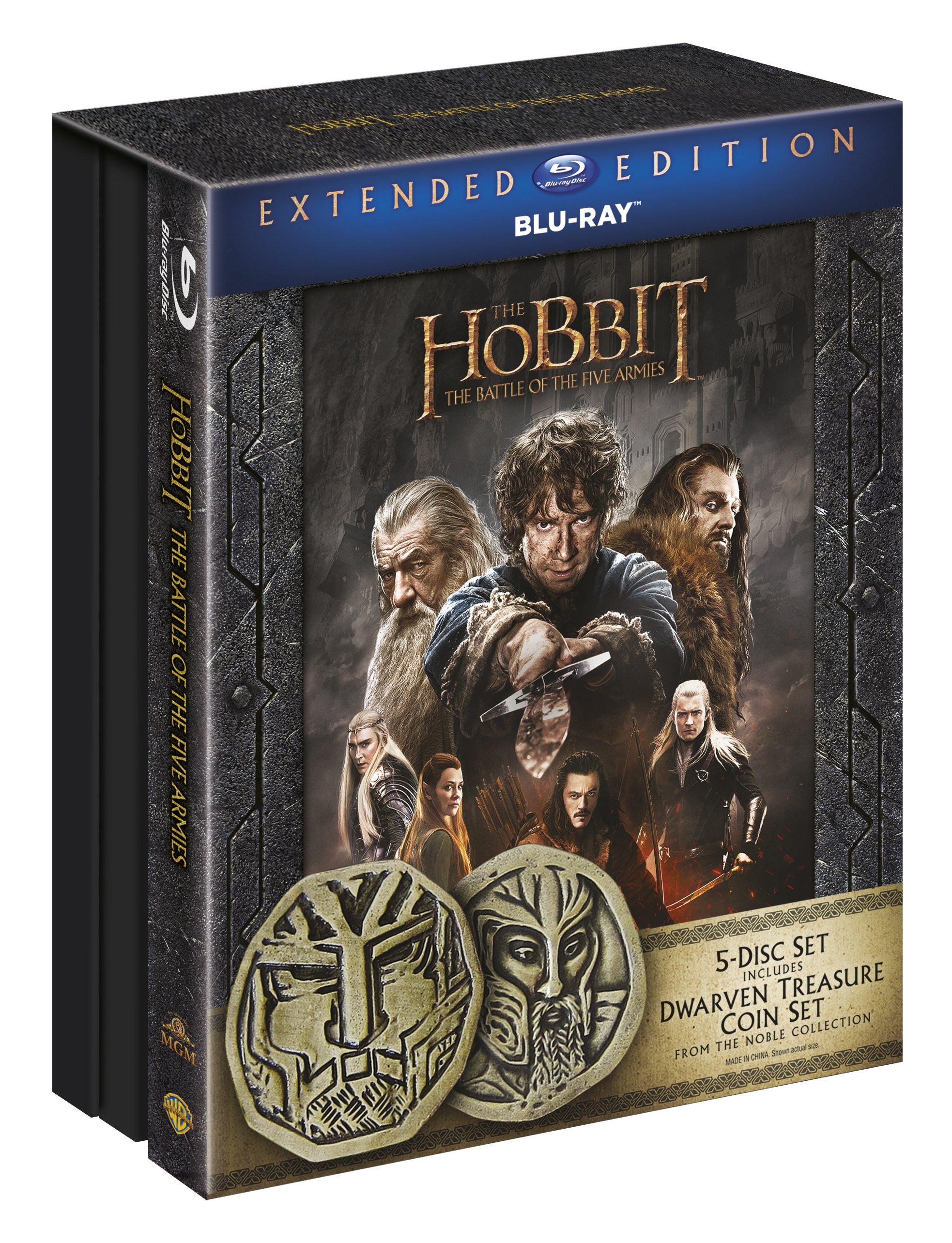 Hobit: Bitva peti armad - prodlouzena verze 5BD (3D+2D) Edice s mincemi / The Hobbit: The Battle of the Five Armies - Extended Edition - Czech version