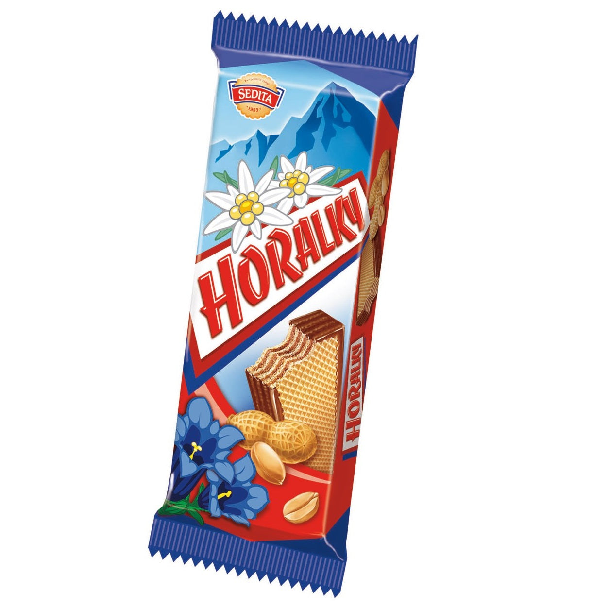Sedita Horalky Knusprige Waffeln mit Erdnusscremefüllung und Kakaoüberzug