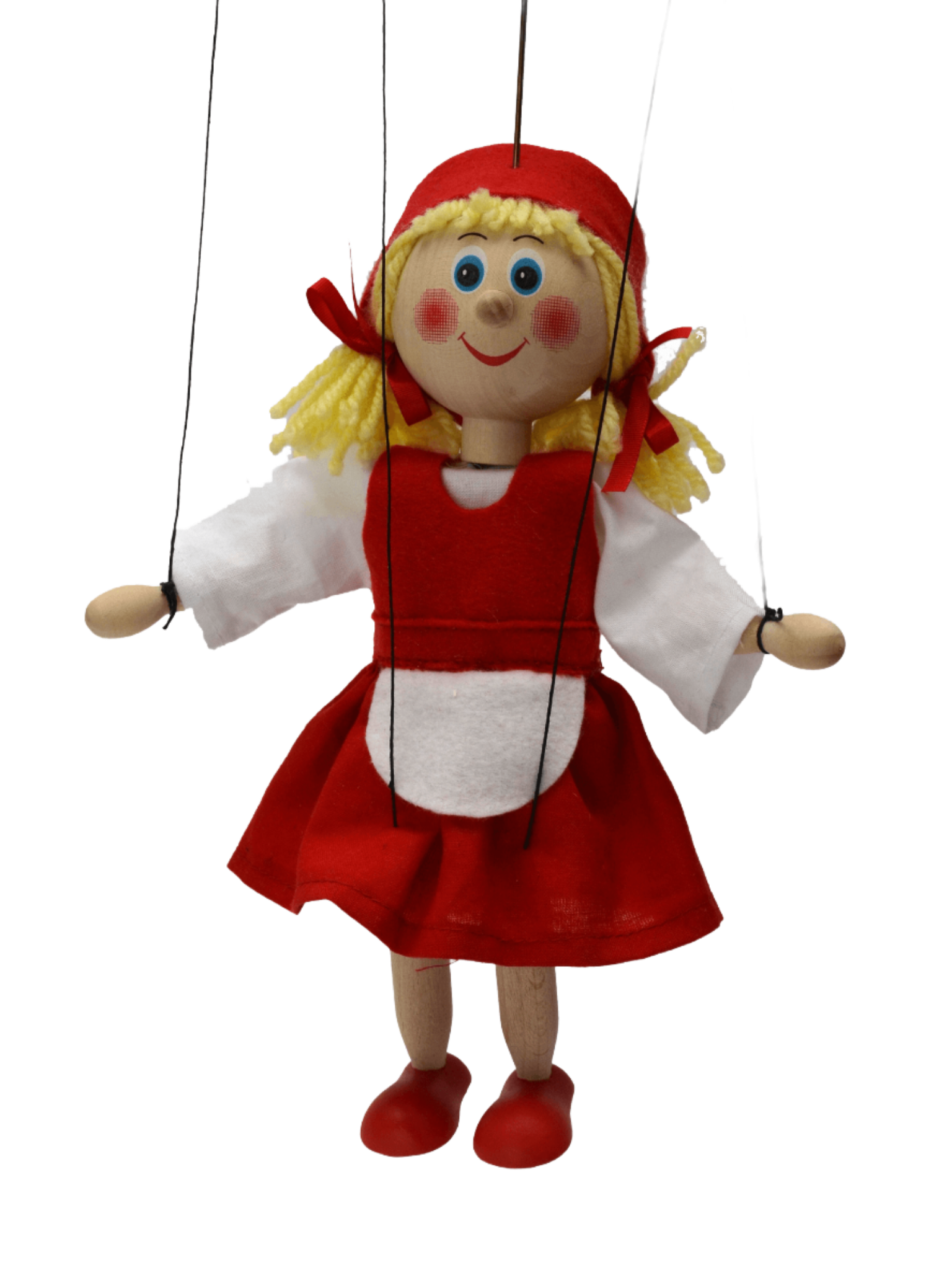 Little Red Riding Hood 20 cm Wooden puppet - czechmovie